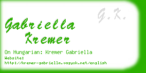 gabriella kremer business card